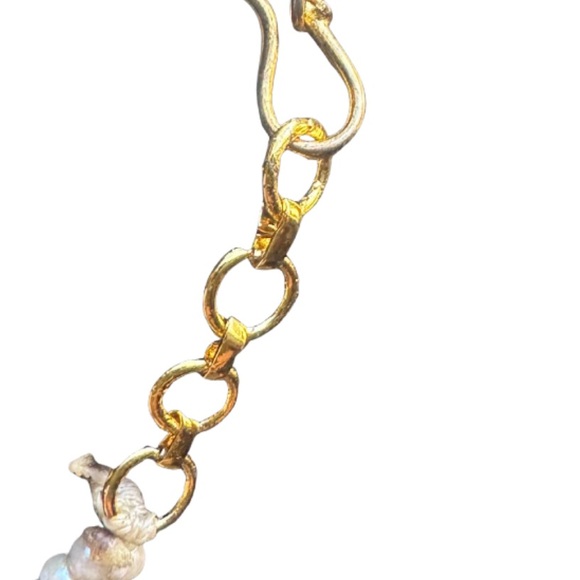 Seed Bead, pearl and rhinestone Necklace - Picture 6 of 7